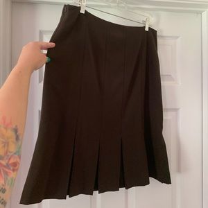 Brown flared women’s skirt